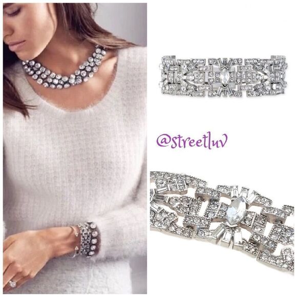 stella dot ~ casablanca statement bracelet ~art deco - Picture 1 of 6